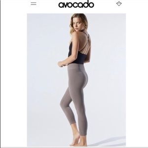 avocado Taupe High-Waist Leggings